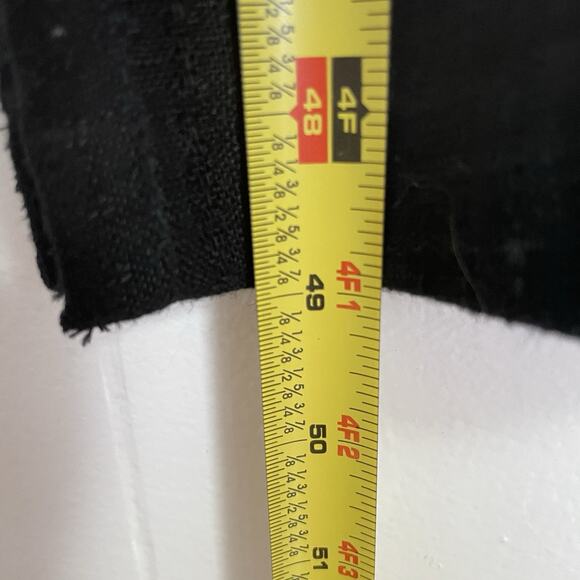 NWT Toofan Black Button Front Midi Shirt Dress Linen Long Sleeve Minimalist S - Picture 8 of 9